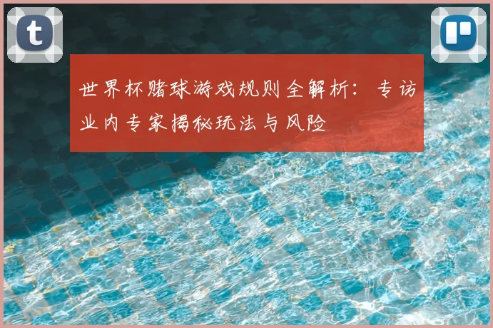 世界杯赌球游戏规则全解析：专访业内专家揭秘玩法与风险